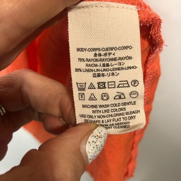 Free People Karmen Sleeveless Layer Tank Top Coral - Picture 5 of 15